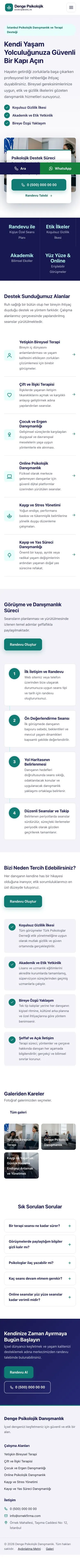Bölünmüş Lacivert Turkuaz – Psikolog Web Sitesi mobil görünümü
