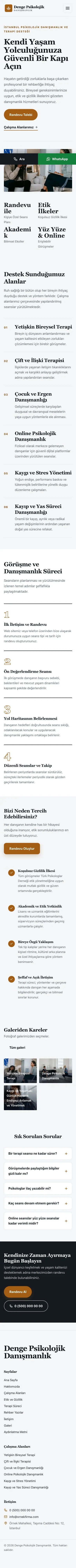 Editoryal Mavi Turuncu – Psikolog Web Sitesi mobil görünümü
