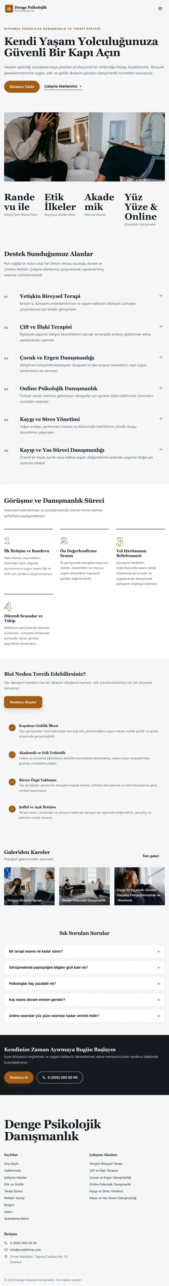 Editoryal Mavi Turuncu – Psikolog Web Sitesi tablet görünümü