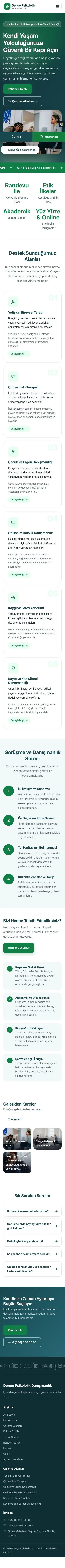 Hareketli Petrol Yeşil – Psikolog Web Sitesi mobil görünümü
