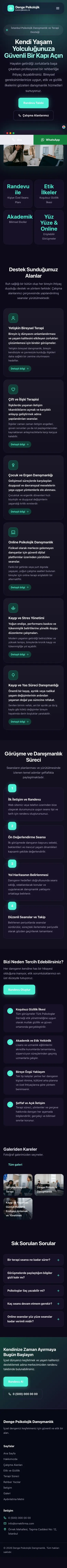 Koyu Modern Lacivert Turkuaz – Psikolog Web Sitesi mobil görünümü