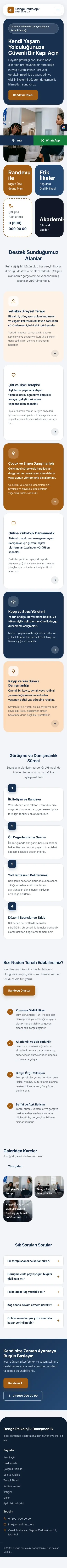 Mozaik Mavi Turuncu – Psikolog Web Sitesi mobil görünümü