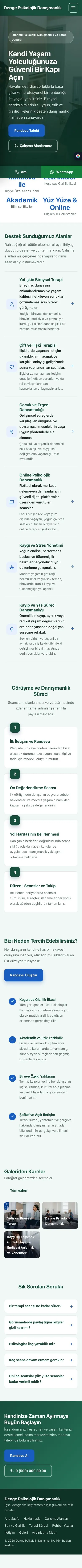 Sol Menü Petrol Mavi – Psikolog Web Sitesi mobil görünümü