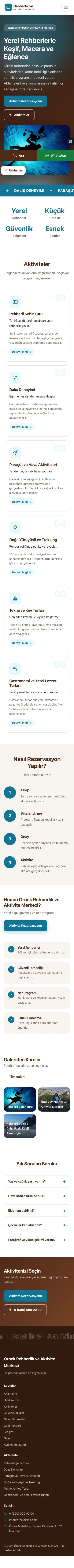 Hareketli Kahve Turkuaz – Rehber ve Aktivite Web Sitesi mobil görünümü