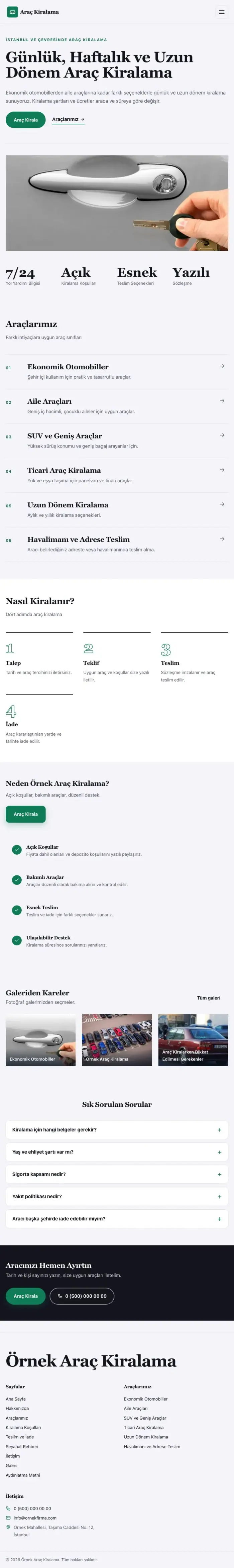 Editoryal Lacivert Turkuaz – Rent a Car Web Sitesi tablet görünümü