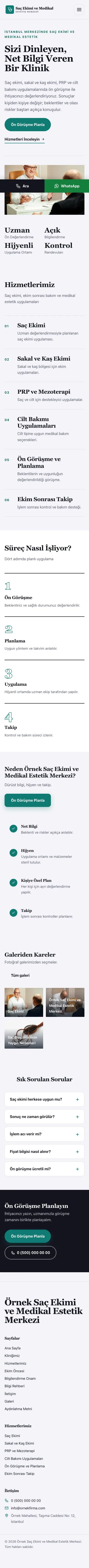 Dergi Editoryal Lacivert Turkuaz – Saç Ekimi ve Medikal Estetik Web Sitesi mobil görünümü