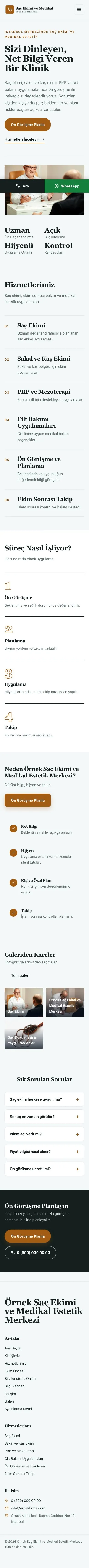 Dergi Editoryal Petrol Turuncu – Saç Ekimi ve Medikal Estetik Web Sitesi mobil görünümü