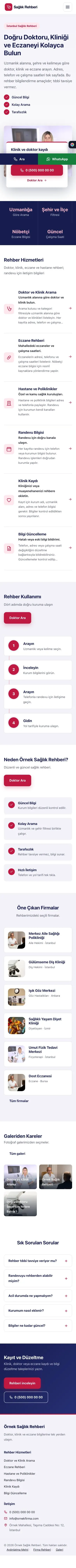 Bölünmüş Lacivert Kırmızı – Sağlık Rehberi Web Sitesi mobil görünümü