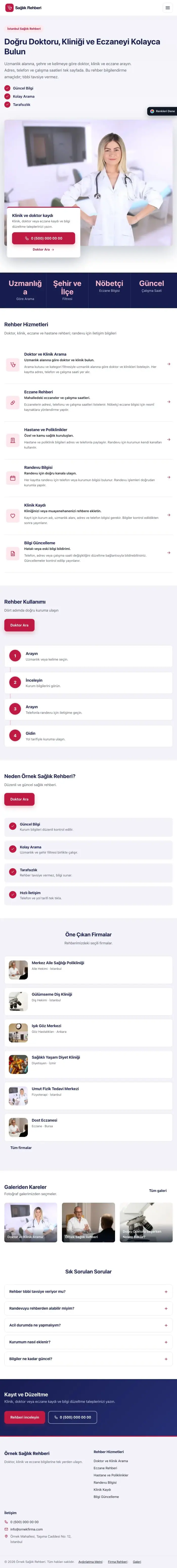 Bölünmüş Lacivert Kırmızı – Sağlık Rehberi Web Sitesi tablet görünümü