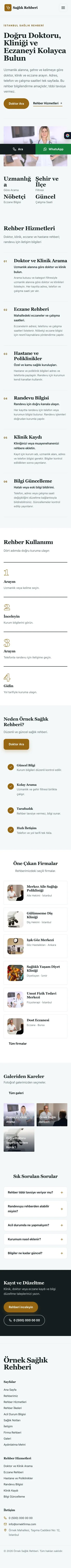 Dergi Editoryal Petrol Turuncu – Sağlık Rehberi Web Sitesi mobil görünümü