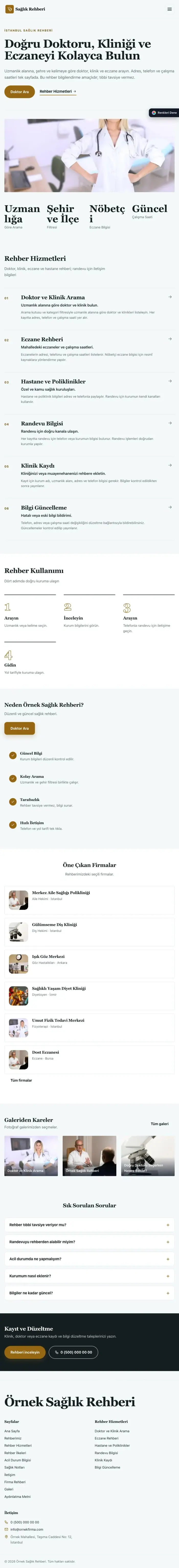 Dergi Editoryal Petrol Turuncu – Sağlık Rehberi Web Sitesi tablet görünümü