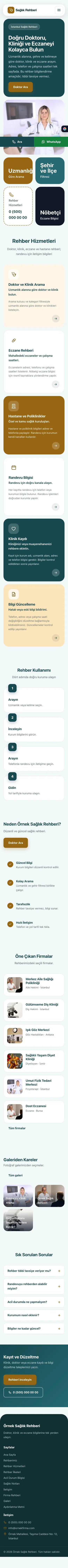 Mozaik Petrol Turuncu – Sağlık Rehberi Web Sitesi mobil görünümü
