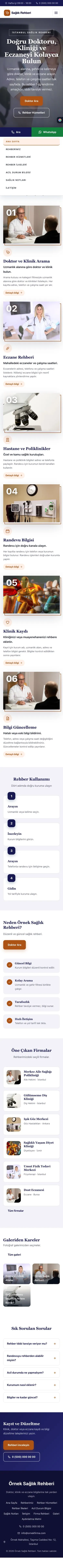 Zigzag Lacivert Turuncu – Sağlık Rehberi Web Sitesi mobil görünümü