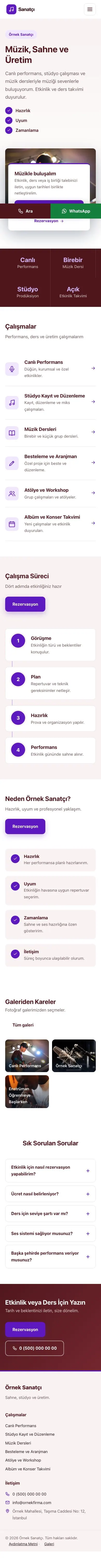 Bölünmüş Bordo Mor – Sanatçı ve Müzisyen Web Sitesi mobil görünümü