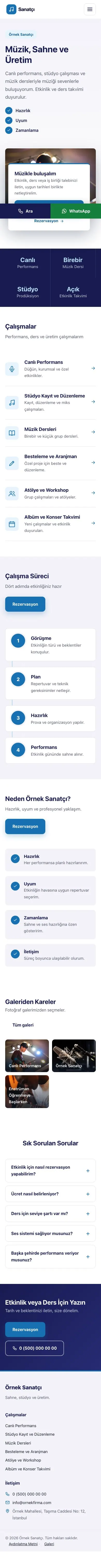Bölünmüş Lacivert Mavi – Sanatçı ve Müzisyen Web Sitesi mobil görünümü