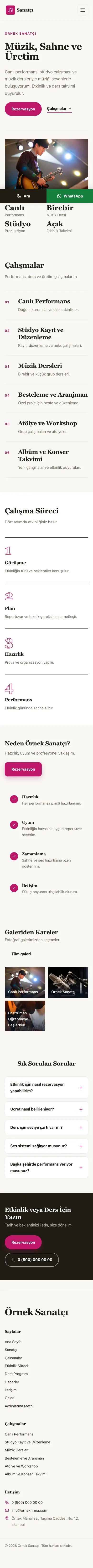 Editoryal Kahve Pembe – Sanatçı ve Müzisyen Web Sitesi mobil görünümü