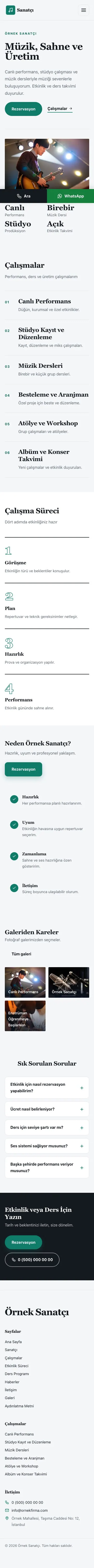 Editoryal Mavi Turkuaz – Sanatçı ve Müzisyen Web Sitesi mobil görünümü