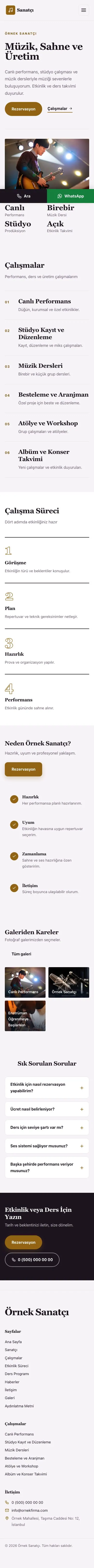 Editoryal Mor Turuncu – Sanatçı ve Müzisyen Web Sitesi mobil görünümü