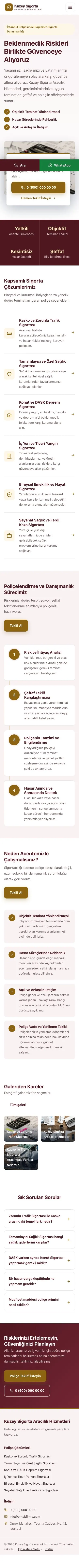Bölünmüş Bordo Amber – Sigorta Acentesi Web Sitesi mobil görünümü