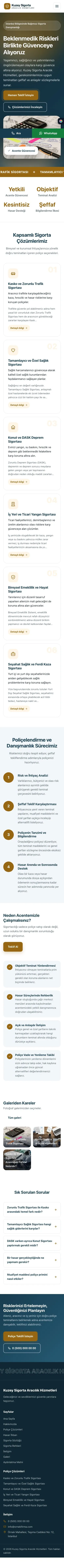 Hareketli Mavi Turuncu – Sigorta Acentesi Web Sitesi mobil görünümü