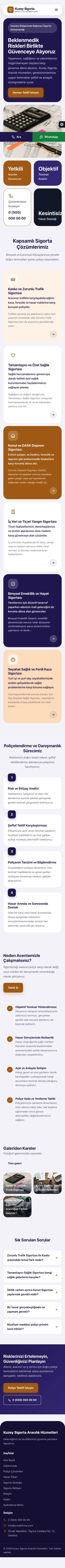 Mozaik Lacivert Turuncu – Sigorta Acentesi Web Sitesi mobil görünümü