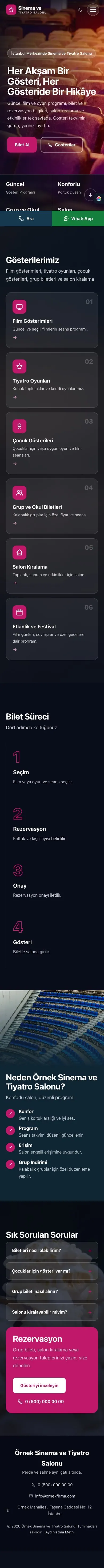 Tam Ekran Mavi Pembe – Sinema ve Tiyatro Salonu Web Sitesi mobil görünümü