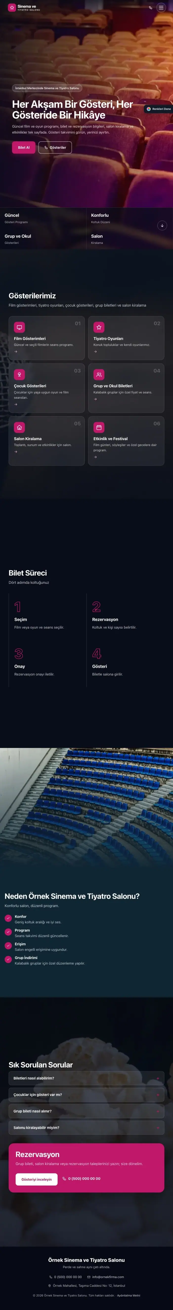Tam Ekran Mavi Pembe – Sinema ve Tiyatro Salonu Web Sitesi tablet görünümü