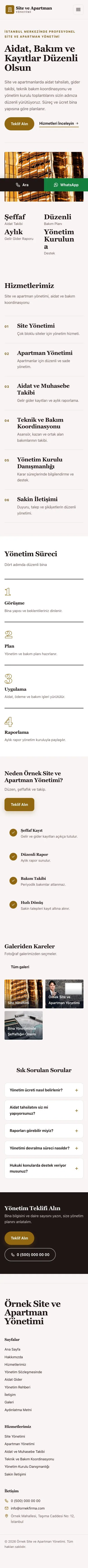 Dergi Editoryal Bordo Amber – Site ve Apartman Yönetimi Web Sitesi mobil görünümü