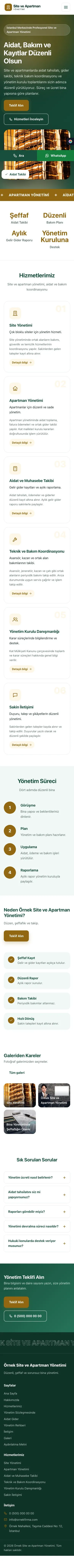 Hareketli Petrol Amber – Site ve Apartman Yönetimi Web Sitesi mobil görünümü