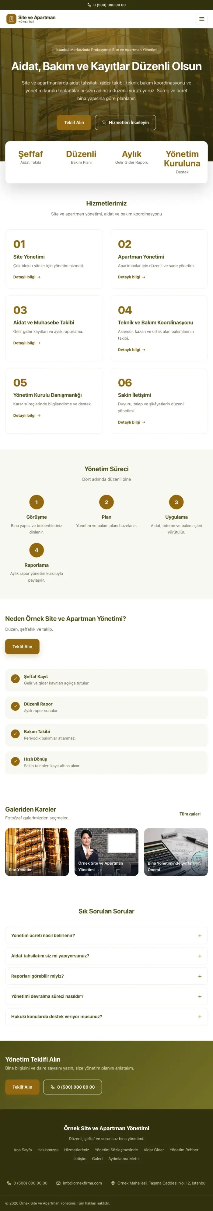 Merkez Zeytin Amber – Site ve Apartman Yönetimi Web Sitesi tablet görünümü