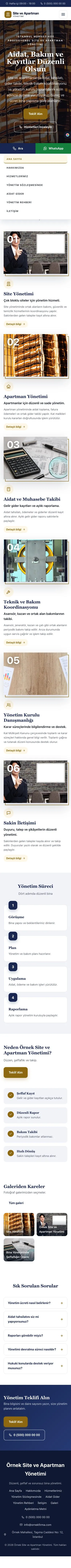 Zigzag Lacivert Amber – Site ve Apartman Yönetimi Web Sitesi mobil görünümü