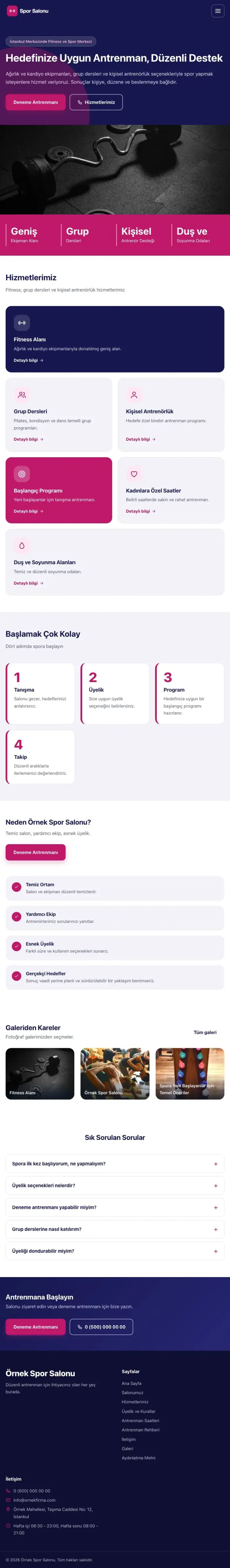 Blok Lacivert Pembe – Spor Salonu Web Sitesi tablet görünümü