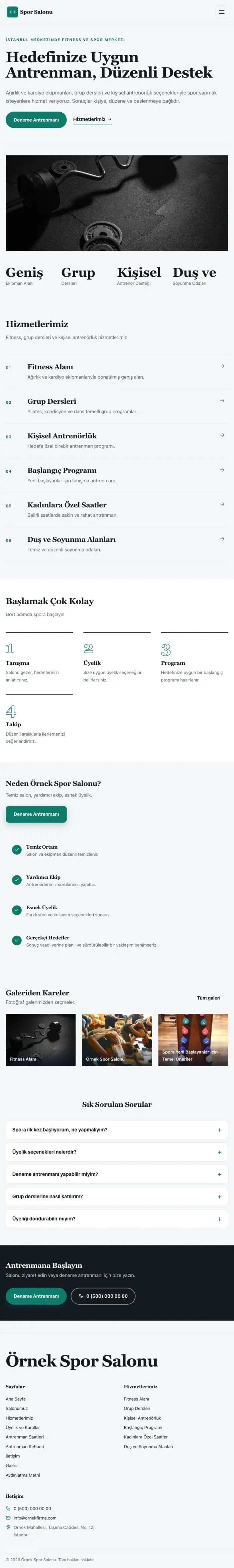 Editoryal Mavi Turkuaz – Spor Salonu Web Sitesi tablet görünümü