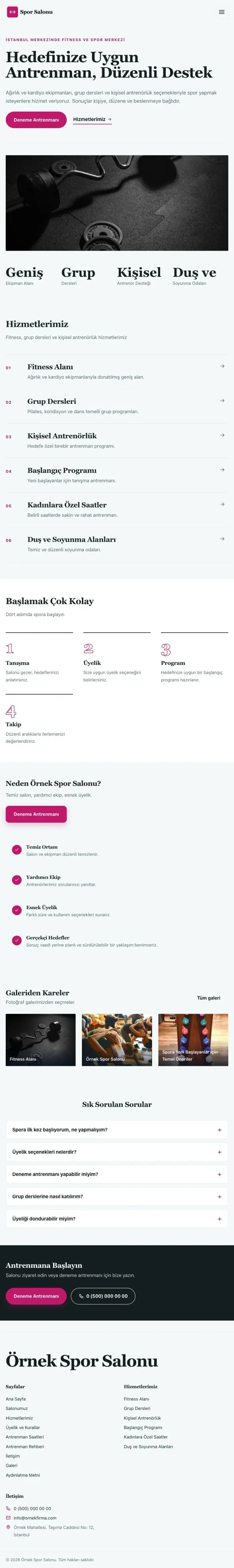 Editoryal Petrol Pembe – Spor Salonu Web Sitesi tablet görünümü