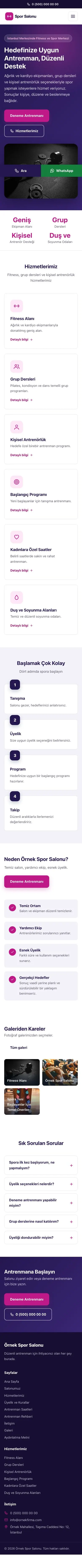 Klasik Lacivert Pembe – Spor Salonu Web Sitesi mobil görünümü