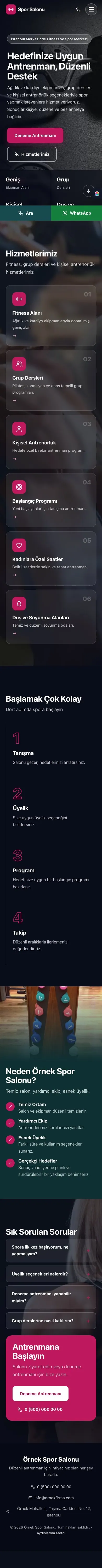 Tam Ekran Petrol Pembe – Spor Salonu Web Sitesi mobil görünümü
