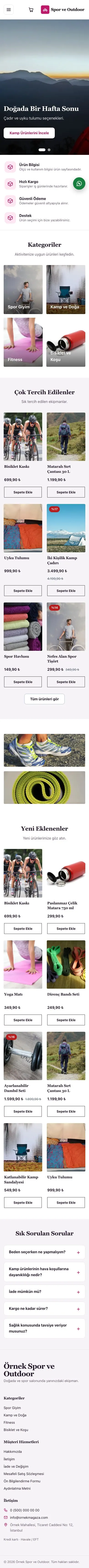 Butik Mor Pembe – Spor ve Outdoor E-ticaret Sitesi mobil görünümü
