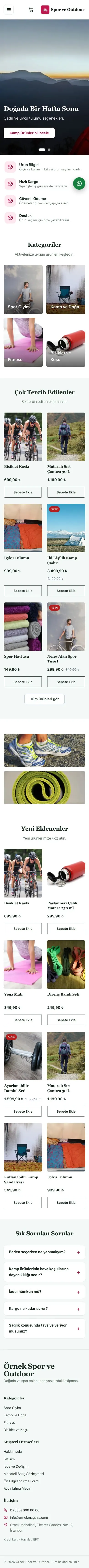 Butik Yeşil Pembe – Spor ve Outdoor E-ticaret Sitesi mobil görünümü