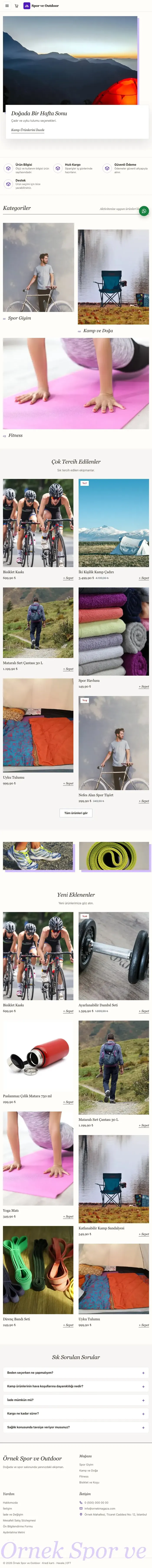Lookbook Kahve Mor – Spor ve Outdoor E-ticaret Sitesi tablet görünümü