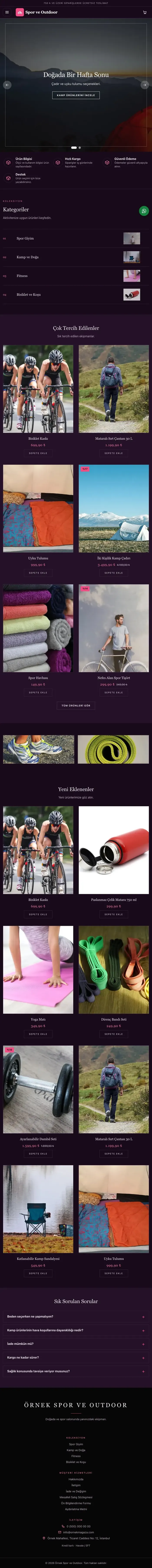 Koyu Lüks Mor Pembe – Spor ve Outdoor E-ticaret Sitesi tablet görünümü