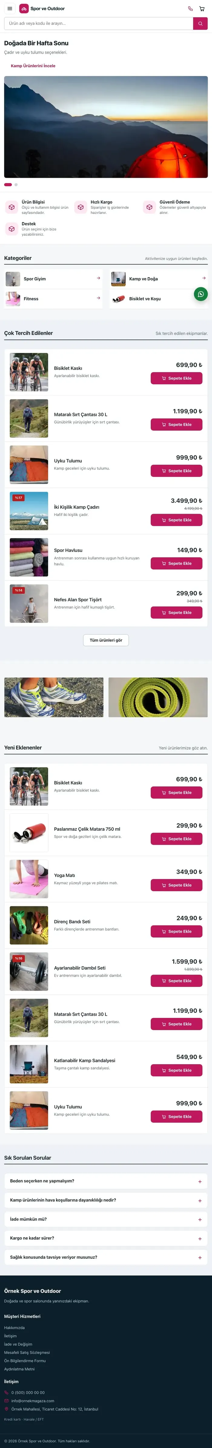 Liste Mavi Pembe – Spor ve Outdoor E-ticaret Sitesi tablet görünümü