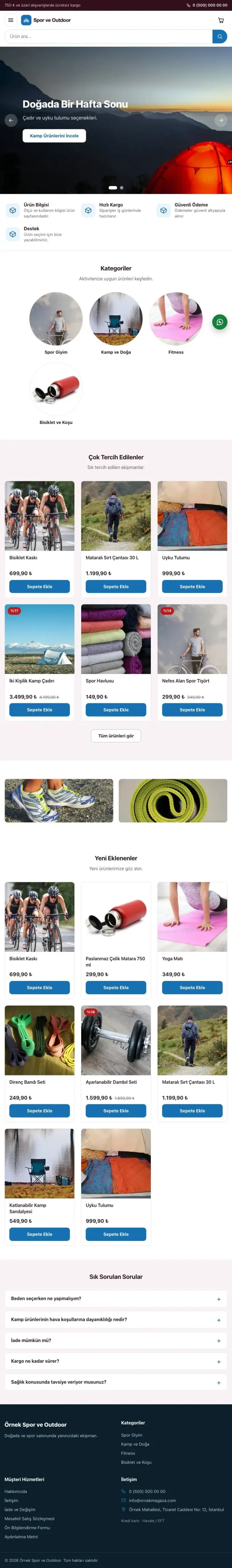 Vitrin Bordo Mavi – Spor ve Outdoor E-ticaret Sitesi tablet görünümü