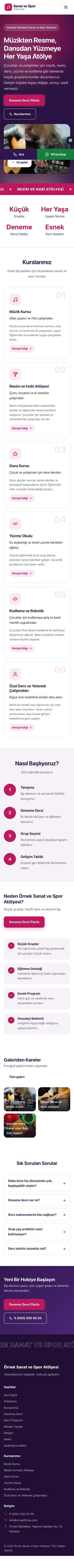 Hareketli Mor Pembe – Spor ve Sanat Kursu Web Sitesi mobil görünümü