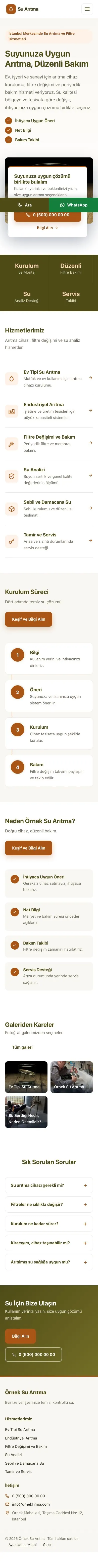 Bölünmüş Zeytin Turuncu – Su Arıtma Web Sitesi mobil görünümü