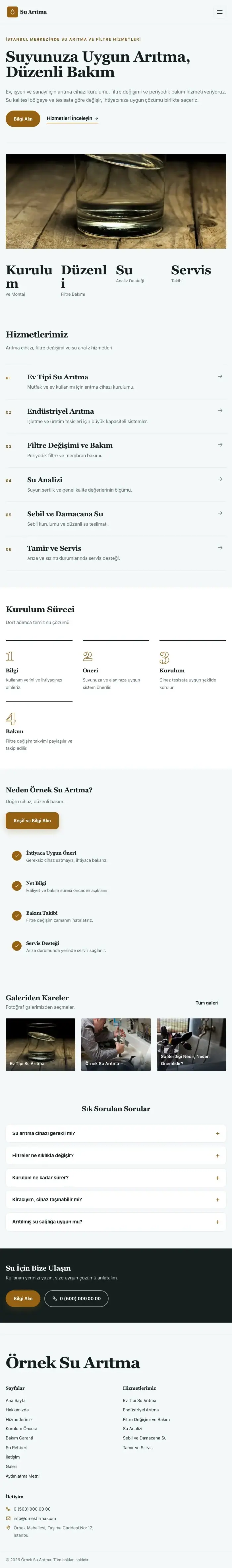 Dergi Editoryal Petrol Turuncu – Su Arıtma Web Sitesi tablet görünümü