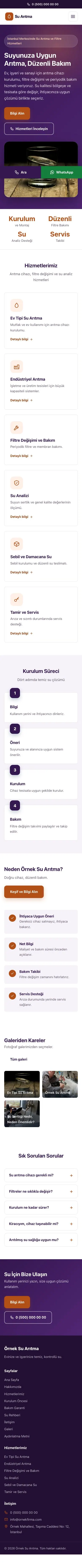 Klasik Mor Turuncu – Su Arıtma Web Sitesi mobil görünümü