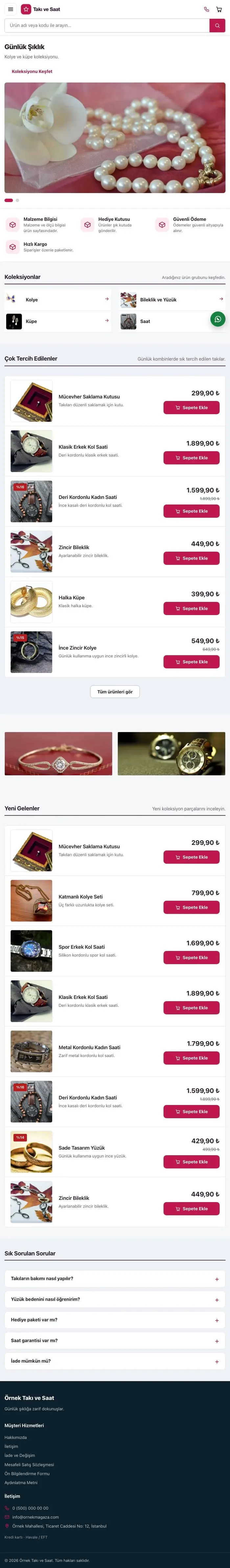 Liste Mor Pembe – Takı ve Saat E-ticaret Sitesi tablet görünümü