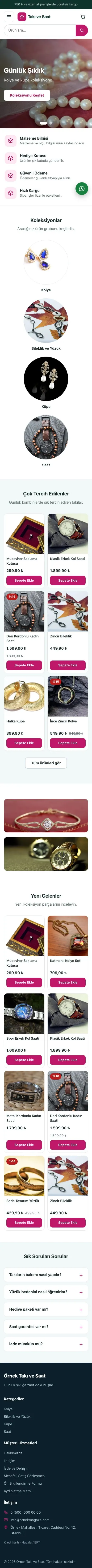 Vitrin Petrol Pembe – Takı ve Saat E-ticaret Sitesi mobil görünümü