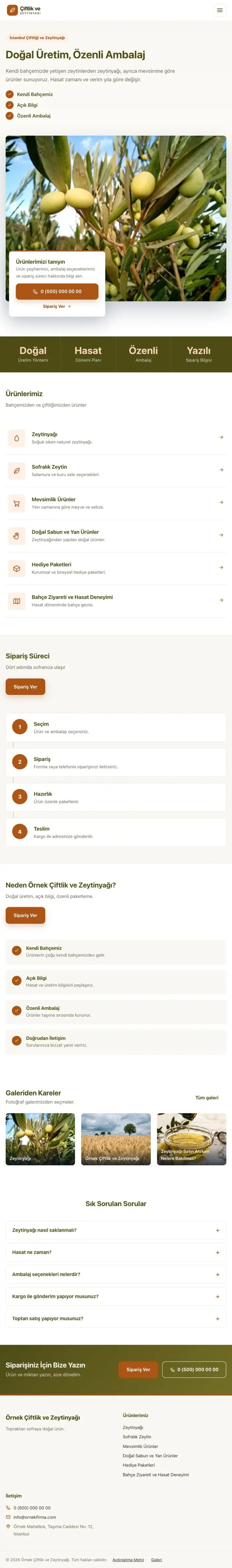 Bölünmüş Zeytin Turuncu – Tarım ve Zeytinyağı Web Sitesi tablet görünümü
