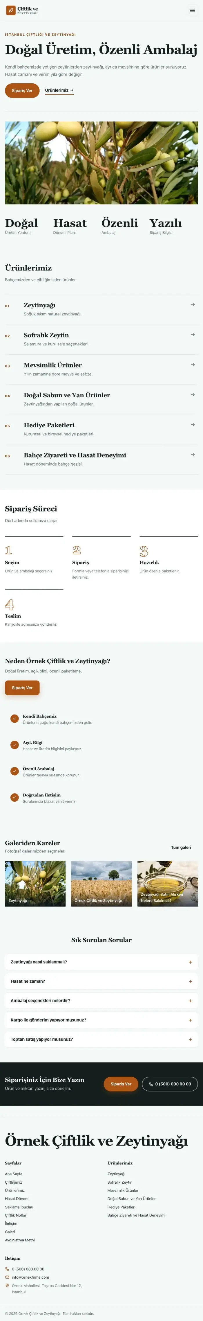 Editoryal Petrol Turuncu – Tarım ve Zeytinyağı Web Sitesi tablet görünümü